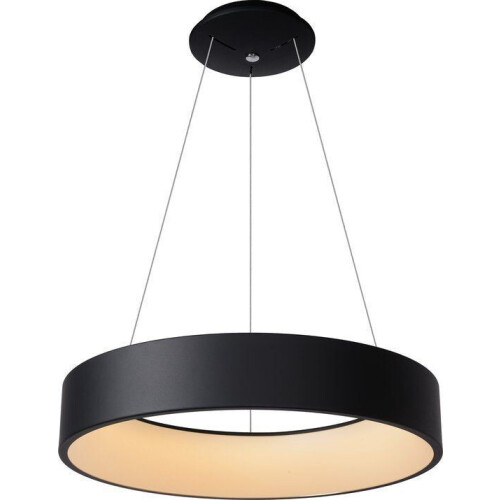 Lucide Talowe LED - Hanglamp - Dimbaar 1x39W 3000K -Ø 60 cm - Zwart