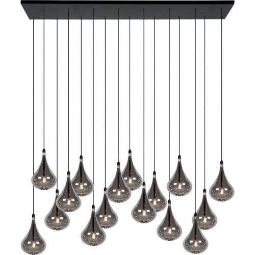 Lucide TEARS - Hanglamp - LED Dimbaar G4 16x1,5W 3000K - Zwart