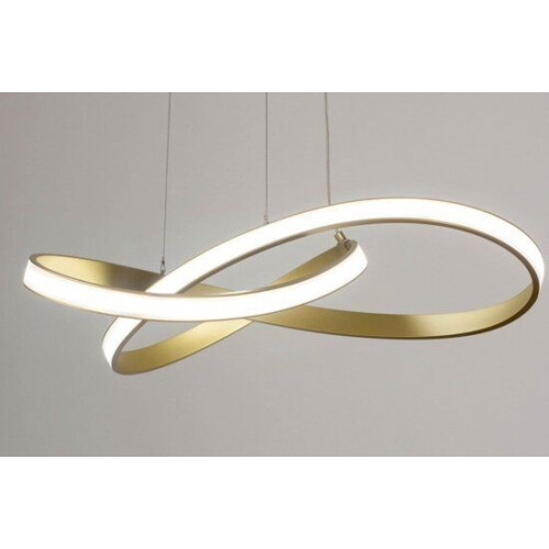 Lumidora Hanglamp 74659 - SPIKE - Ingebouwd LED - 30.0 Watt - 2700 Lumen - 2700 Kelvin - Goud - Messing (kleur) - Metaal - Met dimmer - ⌀ 60 cm
