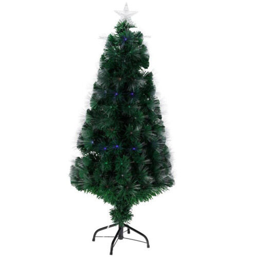 Lumina - Decoratieve glasvezel kerstboom 60 cm - 60 LED's 8 verlichtingsmodi - Meerkleurig