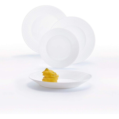 Luminarc Harena - Serviesset - 18 Onderdelen - Wit Glas