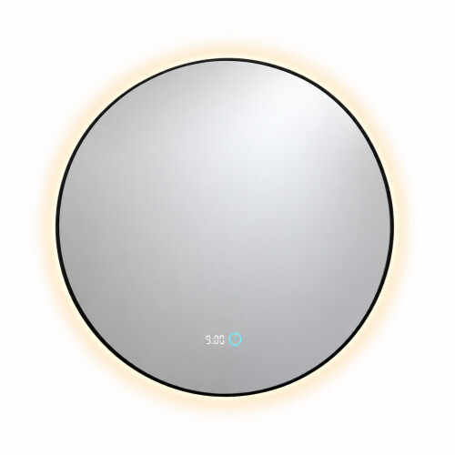 Lumoire Neon 8000 - Badkamerspiegel - Anticondens LED-verlichting klok - Ø 80 cm - Zwarte Rand Tweedehands