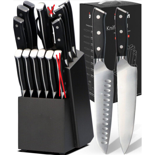 Luxe Messenset - 13-Delig - Koksmes&Steakmessen Tweedehands