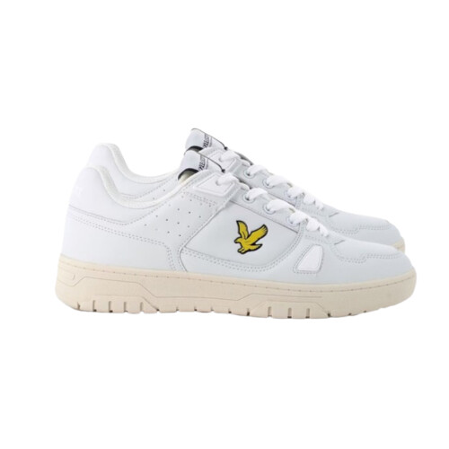 Lyle&Scott Evanton III - Heren Sneakers - Retro-design - Wit Tweedehands