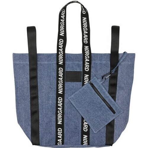 Mads Nørgaard dames vegan Shopper Bag Denim Overdyed Paisley Paars Tweedehands