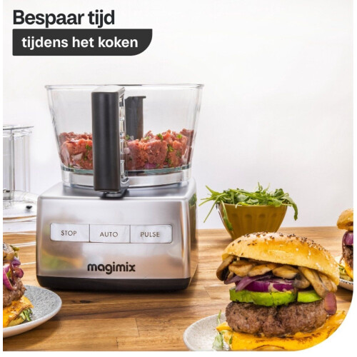 Magimix CS 4200 XL - Foodprocessor - 3 kommen - Mat Chroom Tweedehands