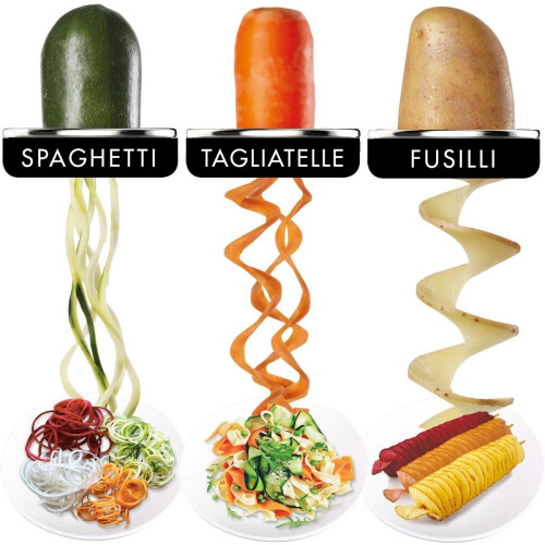 Magimix Spiral Expert - Spiraalsnijder - Spaghetti Tagliatelle Fusilli - Antraciet (set van 3) Tweedehands