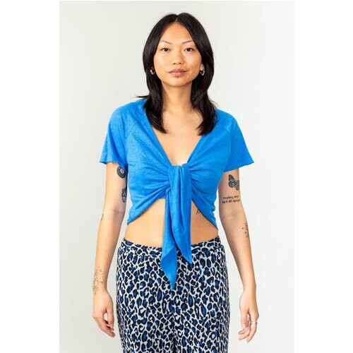 MAHLA dames vegan Evike Knot Top Korenblauw Tweedehands