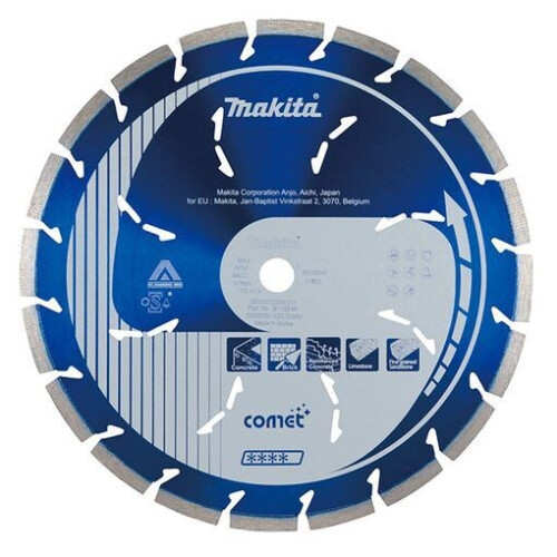 Makita B-13546 - Diamantschijf 300x20x3,2mm - Geschikt voor Beton Steen Natuursteen - Blauw Tweedehands