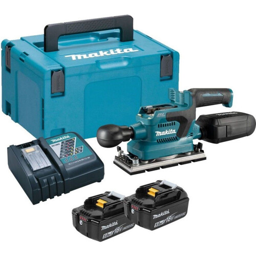 Makita DBO380RTJ Accu Vlakschuurmachine 18V 5.0Ah in Mbox