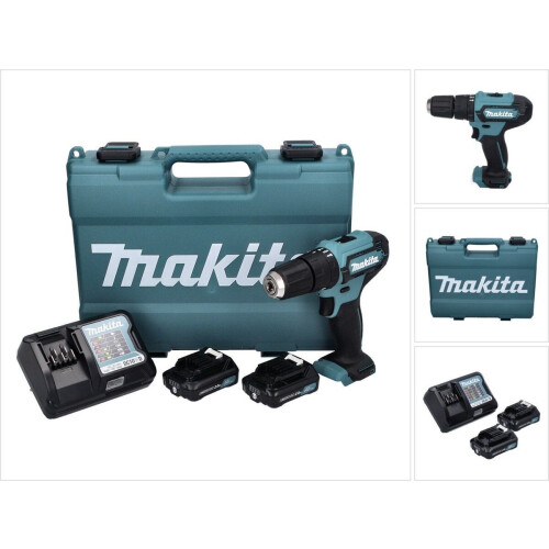 MAKITA HP333DWAE - Accuboormachine 12V - Klopfunctie 2x 2.0Ah Accu's en Lader in Koffer Tweedehands