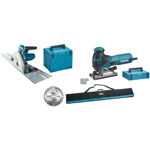 Makita SP6000J + 4351FCTJ - Combopack Invalcirkelzaag + Decoupeerzaag - 1300W + 720W Tweedehands