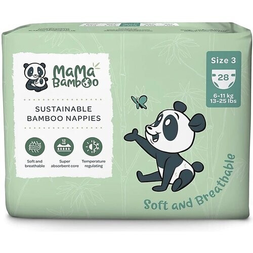 Mama Bamboo Eco Luiers - Medium - Maat 3 28 stuks Tweedehands