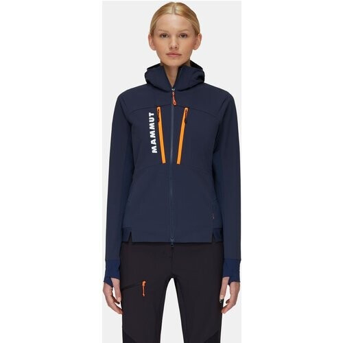 Mammut Aenergy So Hybrid Hooded Jacket Women Marineblauw/Oranje Tweedehands
