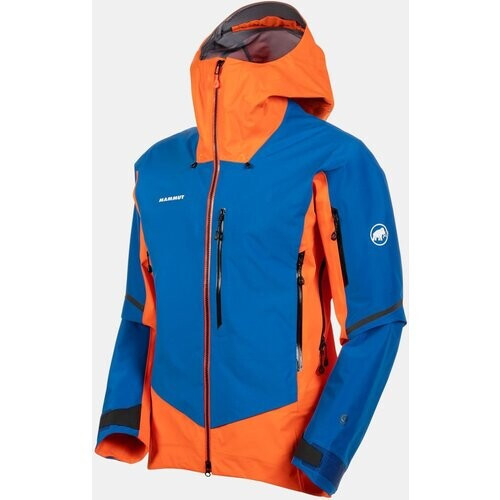 Mammut Nordwand Pro HS Hooded Jas Blauw/Oranje Tweedehands