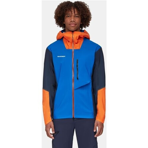 Mammut Norwand Light Hooded Hardshell Jas Blauw/Oranje Tweedehands