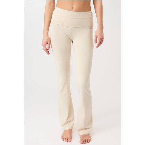 MANDALA dames vegan Broek Classic Rolldown Morning Wit Tweedehands
