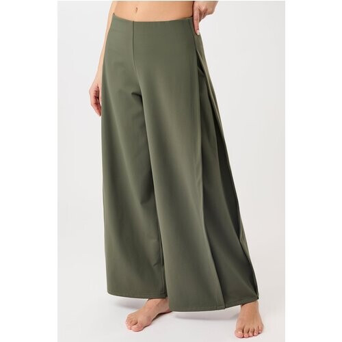 MANDALA dames vegan Broek Extra Wide Bladgroen Tweedehands