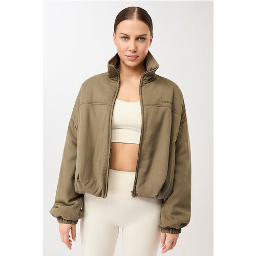 MANDALA dames vegan Jas Modern Blouson Stone Moss Tweedehands