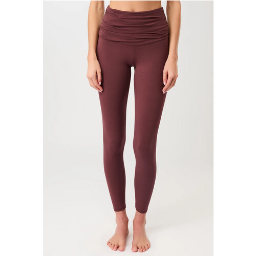 MANDALA dames vegan Legging Pilates Rozenhout Tweedehands