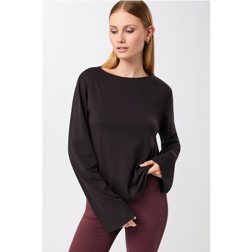 MANDALA dames vegan Longsleeve Iconic Zwart Tweedehands