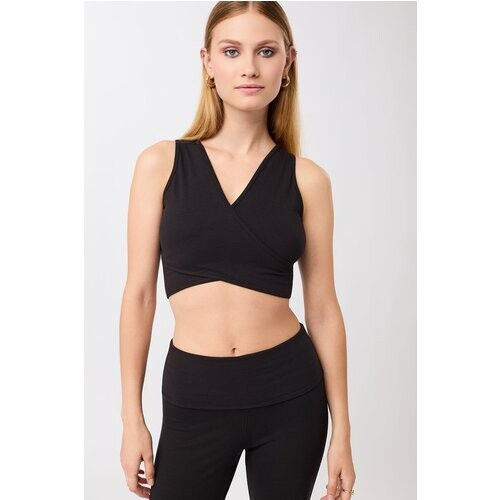 MANDALA dames vegan Sportbeha Pilates Zwart Tweedehands