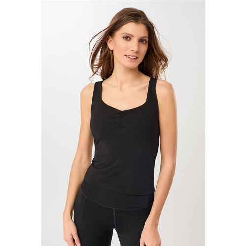 MANDALA dames vegan Sporttop Balance Zwart Tweedehands