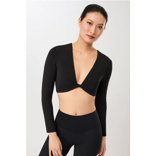 MANDALA dames vegan Sporttop Lange Mouw Support Zwart Tweedehands