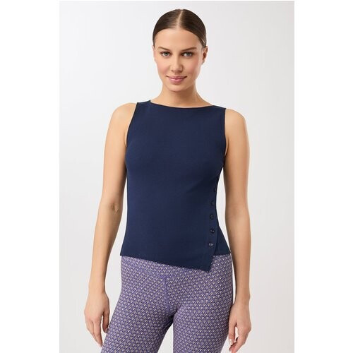 MANDALA dames vegan Top Side Button Night Sky Tweedehands