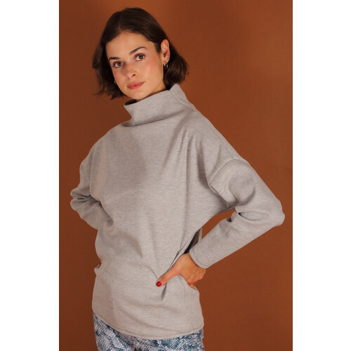 ManduTrap dames vegan Sweatshirt Dorii Lichtgrijs Tweedehands