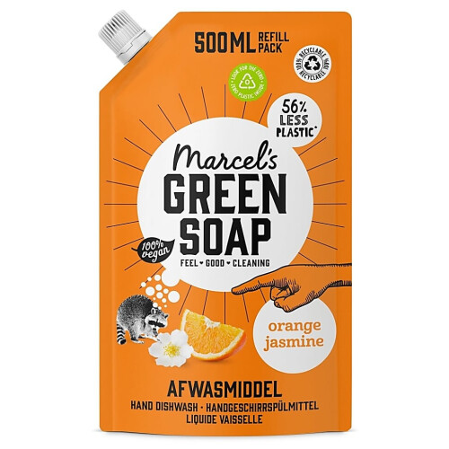 Marcel's Green Soap Afwasmiddel Sinaasappel & Jasmijn Refill Tweedehands