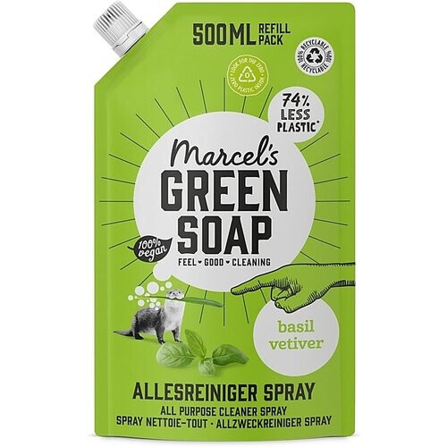 Marcel's Green Soap Allesreiniger Spray Basilicum & Vetiver Refill Tweedehands