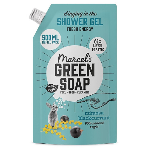 Marcel's Green Soap Douchegel Navul Stazak Mimosa & Zwarte Bes Tweedehands