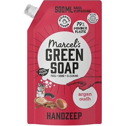 Marcel's Green Soap Handzeep Argan & Oudh Refill Stazak 500ML Tweedehands