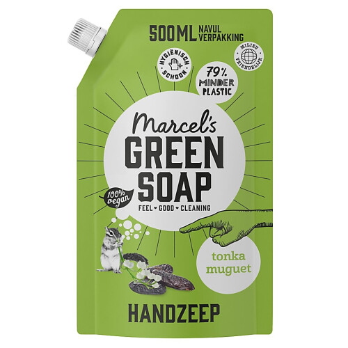 Marcel's Green Soap Handzeep Tonka & Muguet Refill Stazak 500ML Tweedehands
