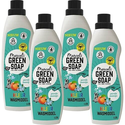 Marcel's Green Soap Kleur Wasmiddel Perzik & Jasmijn Multipack x4 Tweedehands