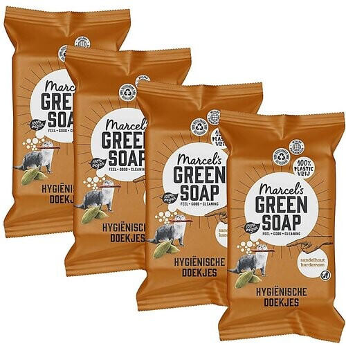 Marcel's Green Soap Schoonmaakdoekjes Sandelhout & Kardemom Multipa... Tweedehands