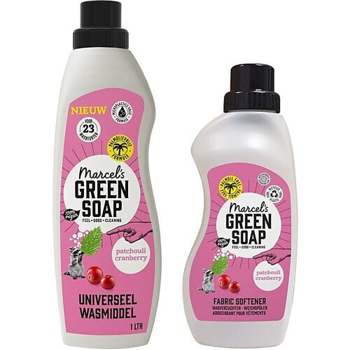 Marcel's Green Soap Was Bundel Patchouli & Cranberry Tweedehands