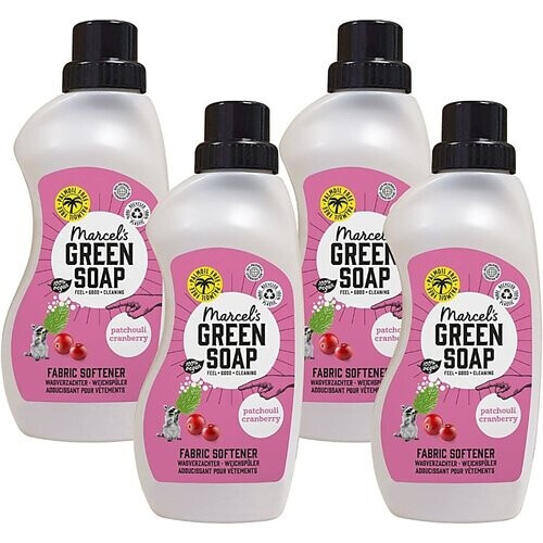 Marcel's Green Soap Wasverzachter Patchouli & Cranberry Multipack x4 Tweedehands