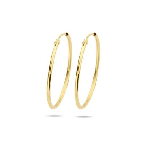 Marie-Celeste 9k Oorringen - Ronde Buis 1,5 mm - Geel Tweedehands