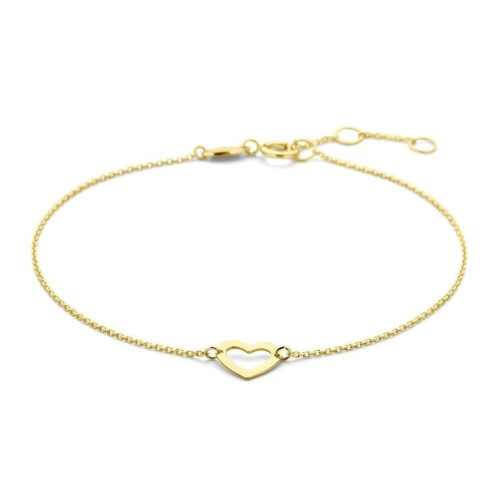 Marie-Celeste Armband - Hart 0,8 mm 16,5 + 2 cm - Goud Tweedehands