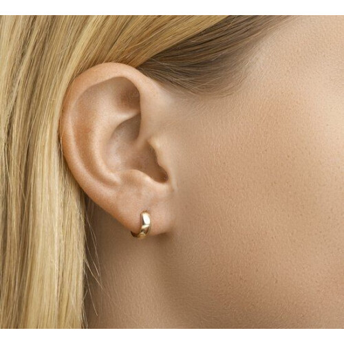 Marie-Celeste Klapoorringen - 10 mm - Scharnier sluiting - Goud Tweedehands