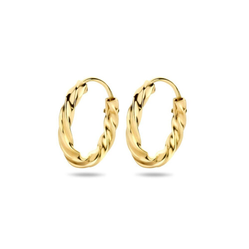 Marie Celeste - Oorringen - Gedraaide buis 13x2mm - Goud