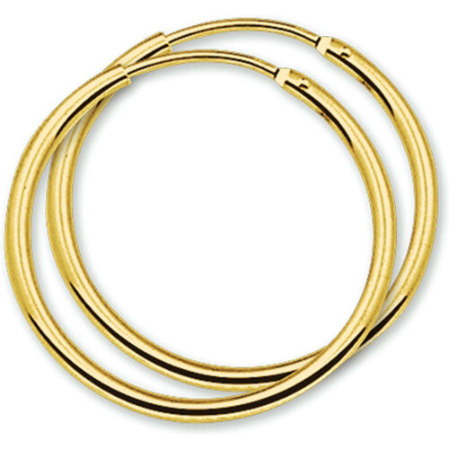 Marie-Celeste Oorringen - Ronde Buis 32 mm - Geelgoud