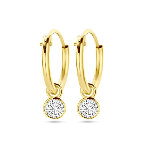 Marie Celeste - Oorringen - Zirkonia 3.5mm - Goud 14 karaat - 11x1.3mm