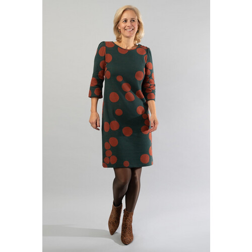 Marjolein Elisabeth dames vegan Jurk Jolein Green Circle Tweedehands