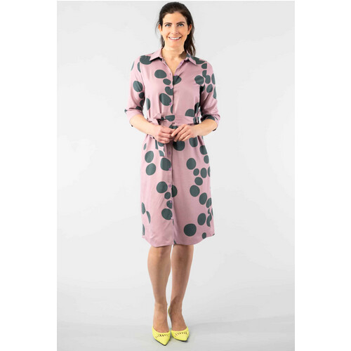 Marjolein Elisabeth dames vegan Jurk Merel Lila Circle Roze Tweedehands