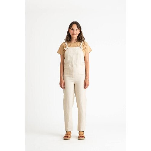 MATONA dames vegan Overall Linnen Amandel Tweedehands