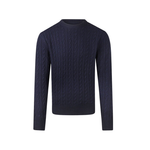 McGregor Cable Crew Neck Sweater - Regular fit - Kabelgebreid - Navy (donkerblauw) - Maat S