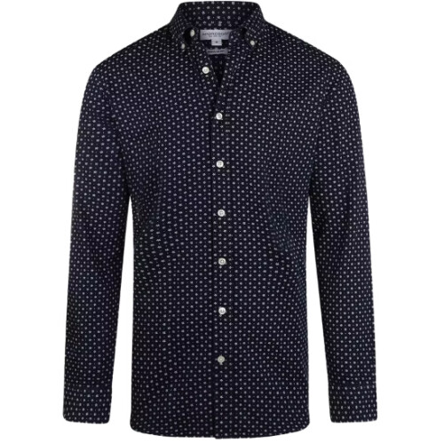 McGregor Indigo Overhemd - Regular Fit - 100% Katoen - Navy - Maat L